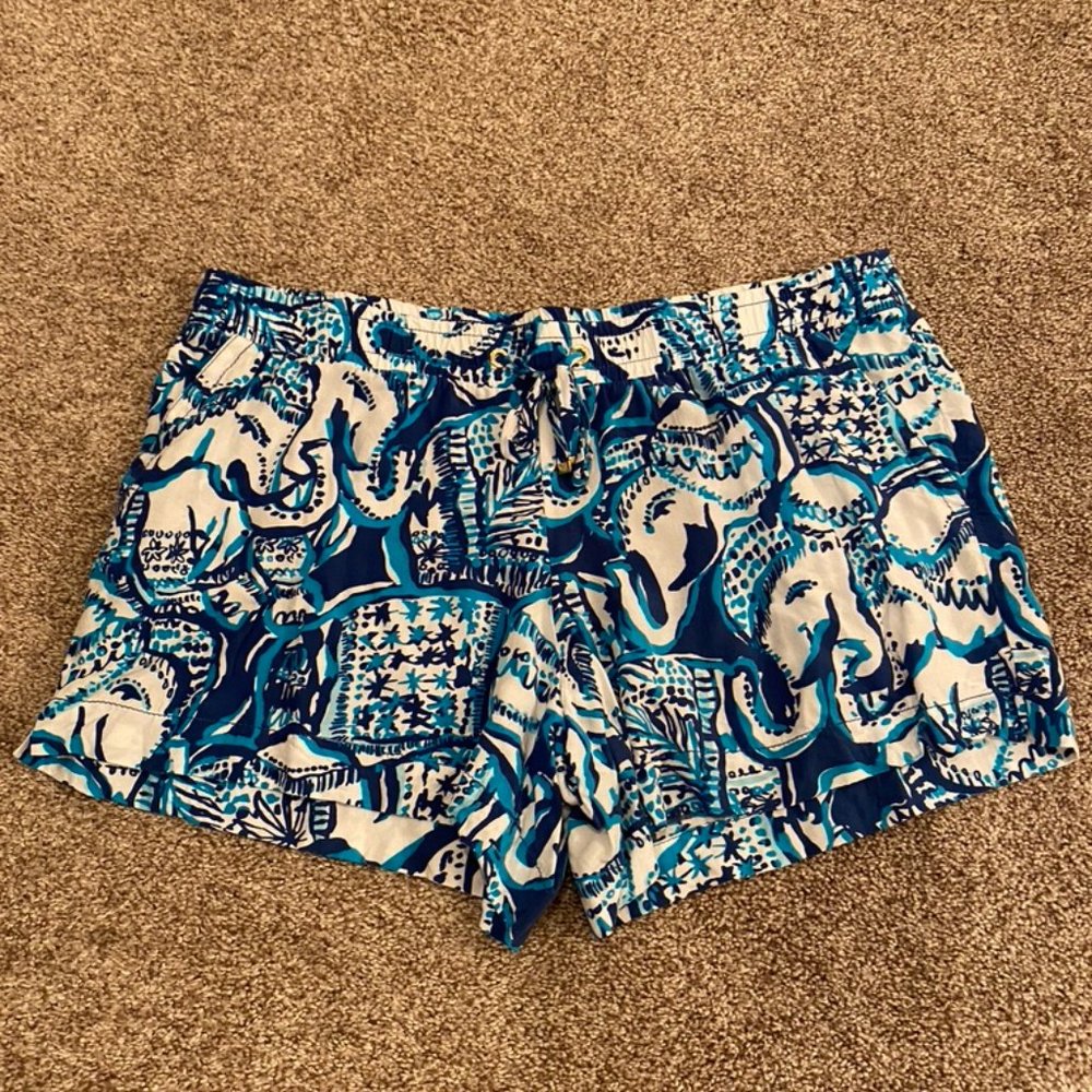 Lilly Pulitzer shorts. The shorts look great but fit like a medium.